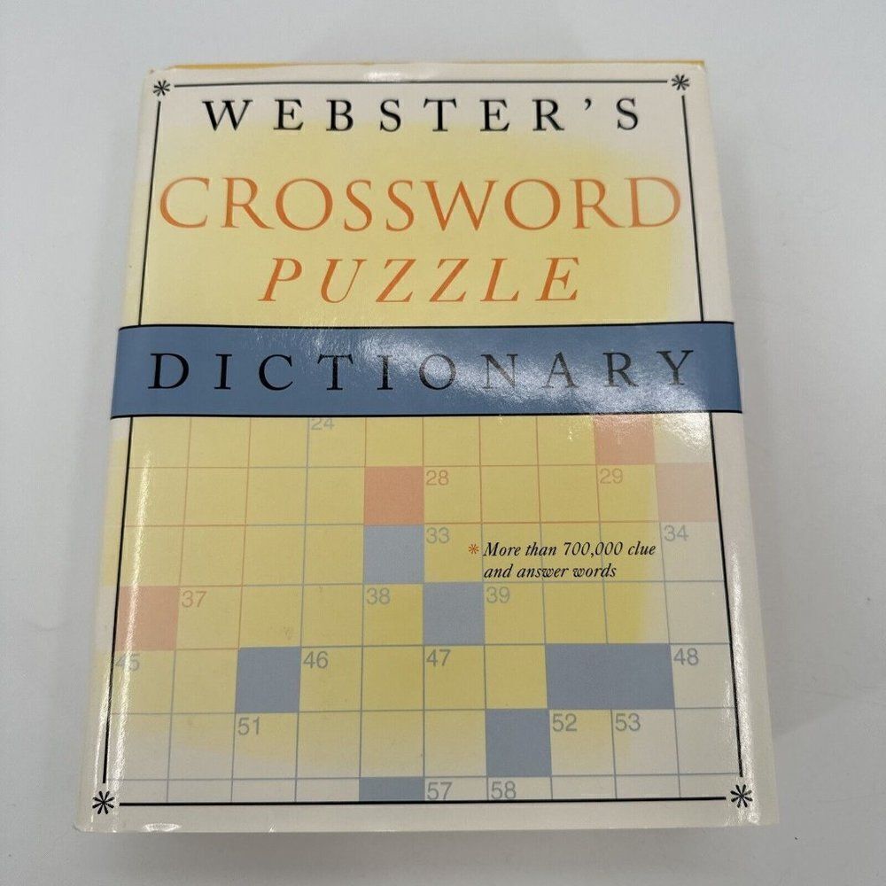 Webster's Crossword Puzzle Dictionary Vintage 1999 HBDJ Gramercy Reference